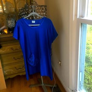 Oh My Gauze royal blue tunic top. Size one or small.